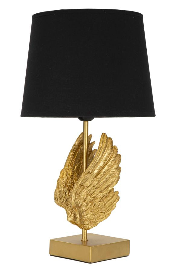 Golden Wings Table Lamp - Matte Black Shade Finish