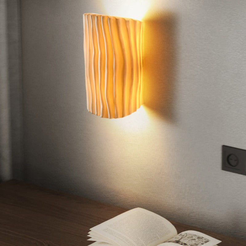 Modern Resin LED Wall Light – Semi-Cylindrical Resin Fixture