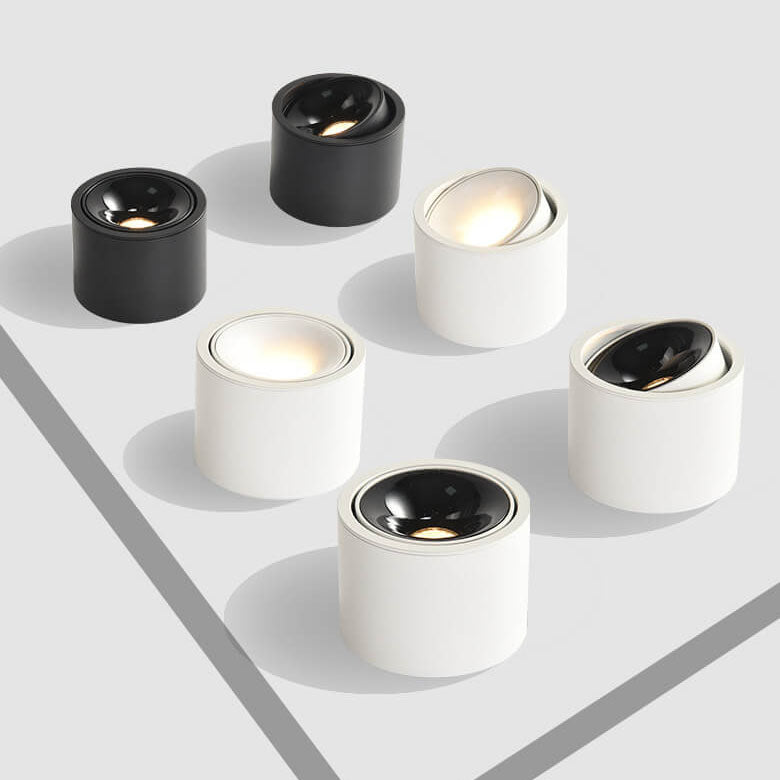 Minimalist Adjustable LED Flush Mount Ceiling Light - Round Spotlight Fixture