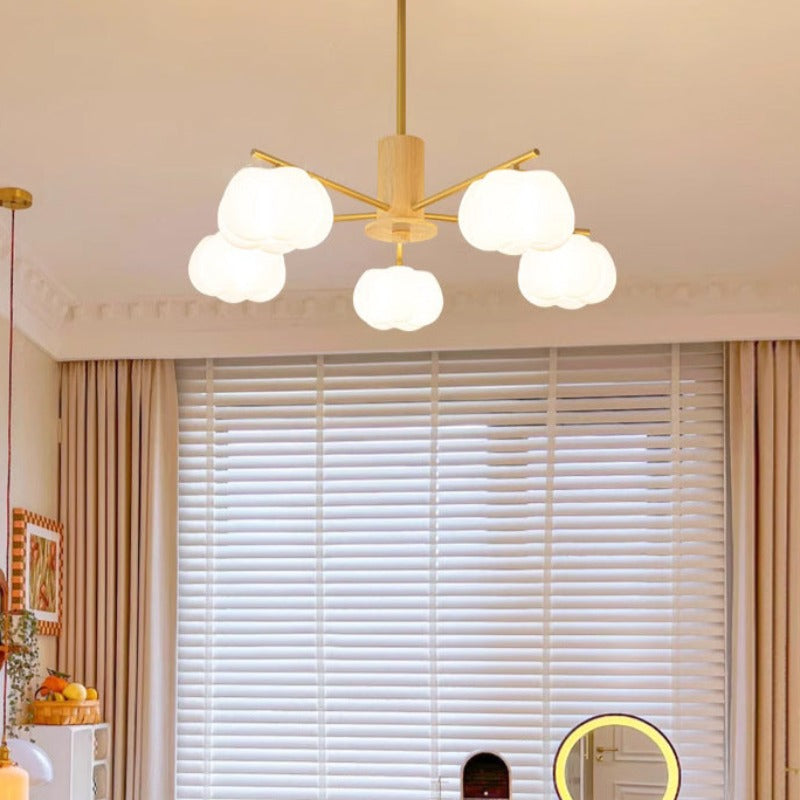 Scandinavian-Inspired LED Chandelier – Mid-Century Modern Sputnik Style