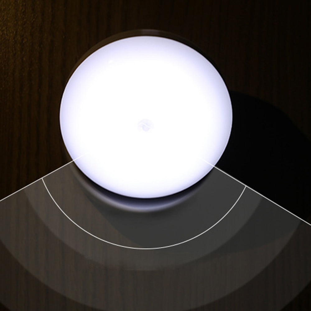 Minimalist Motion Sensor Wall Light – LED, White Finish Fixture
