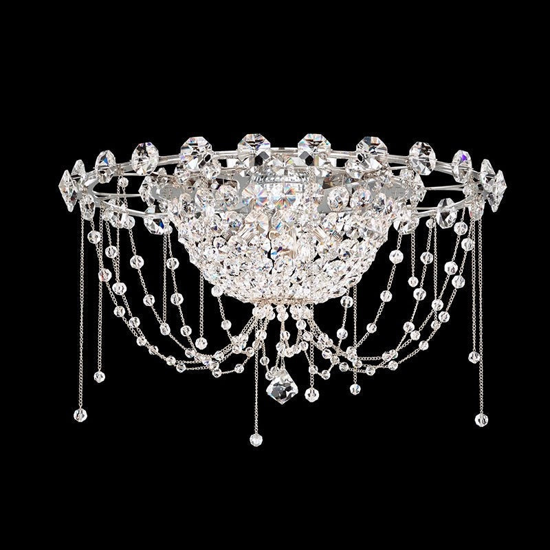 Modern Crystal Chandelier – Italian-Inspired Round Design Ceiling Lamp