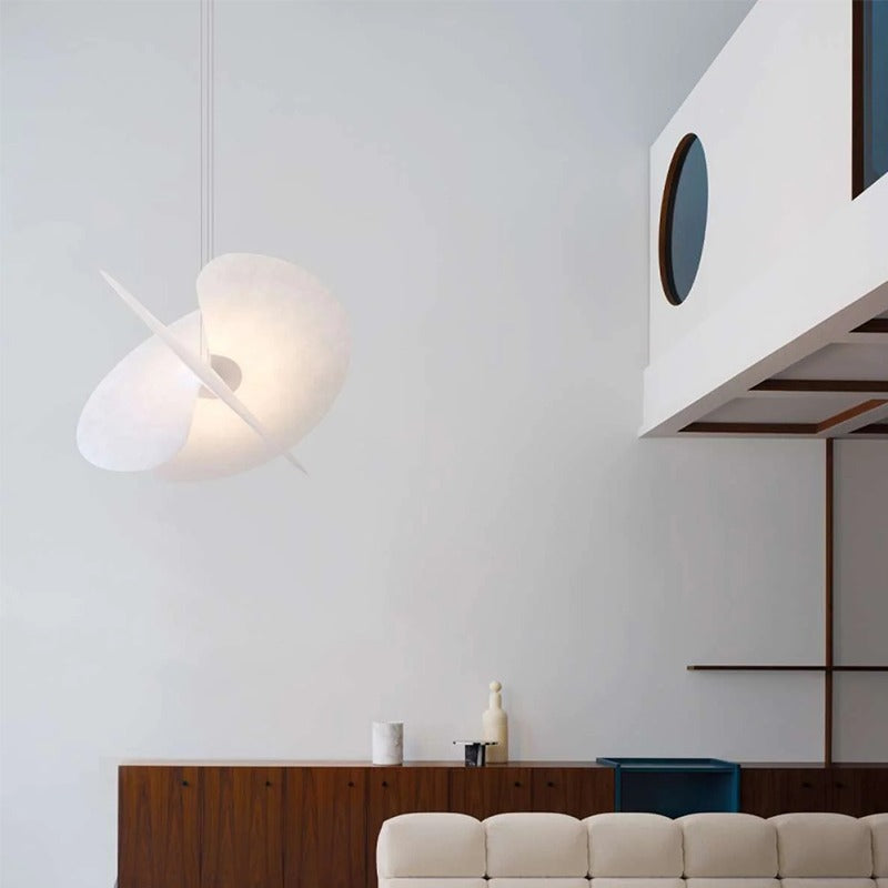 Nordic White Fabric Chandelier – Creative Ceiling Light Fixture