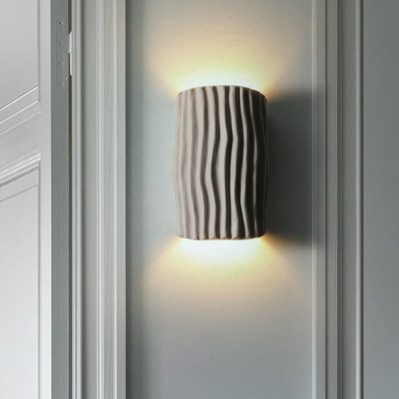 Modern Resin LED Wall Light – Semi-Cylindrical Resin Fixture