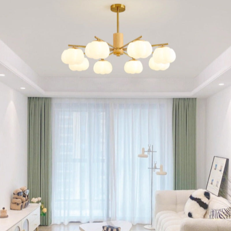 Scandinavian-Inspired LED Chandelier – Mid-Century Modern Sputnik Style