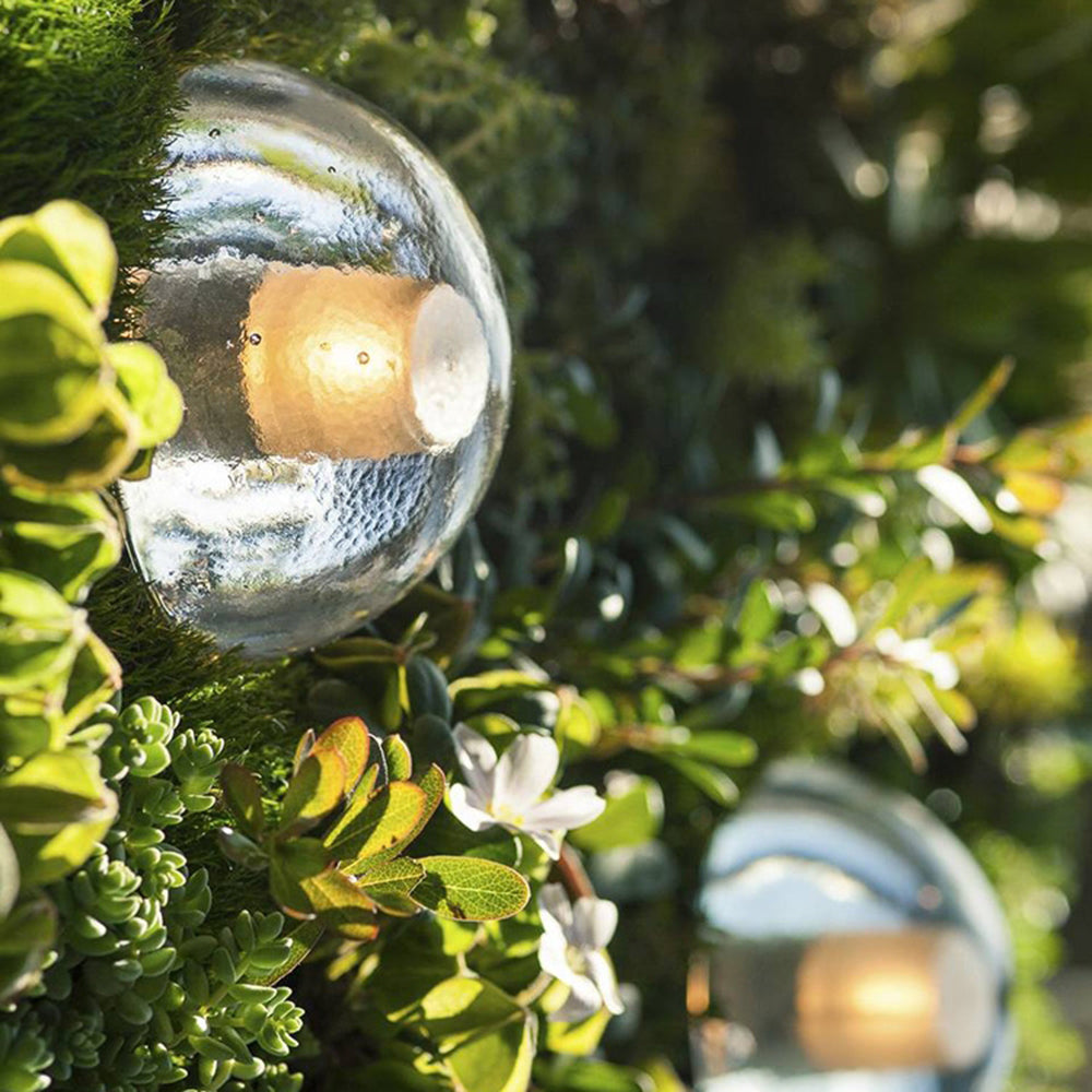 Modern Transparent Semi-Circular Outdoor Wall Light – IP65 Glass Fixture