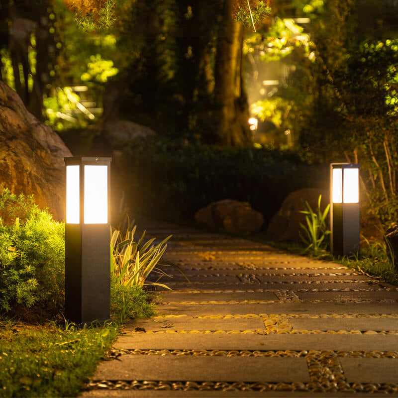 Solar-Powered Modern Pathway Lights