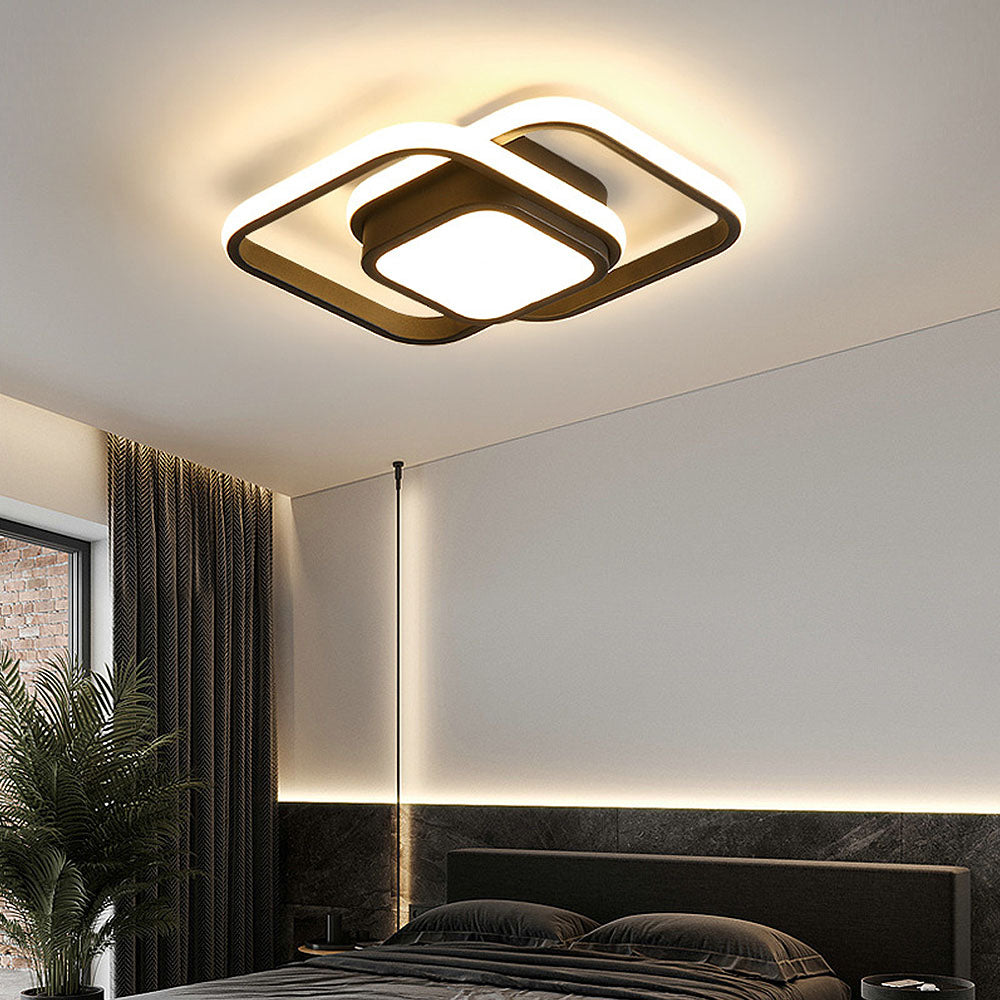 Dual Halo LED Ceiling Light | Minimalist Hallway Lighting