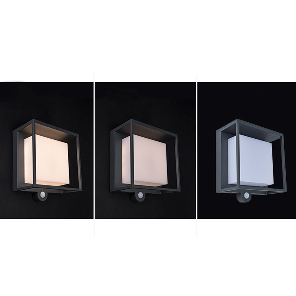 Square Solar Wall Lamp – Sensor-Activated Light