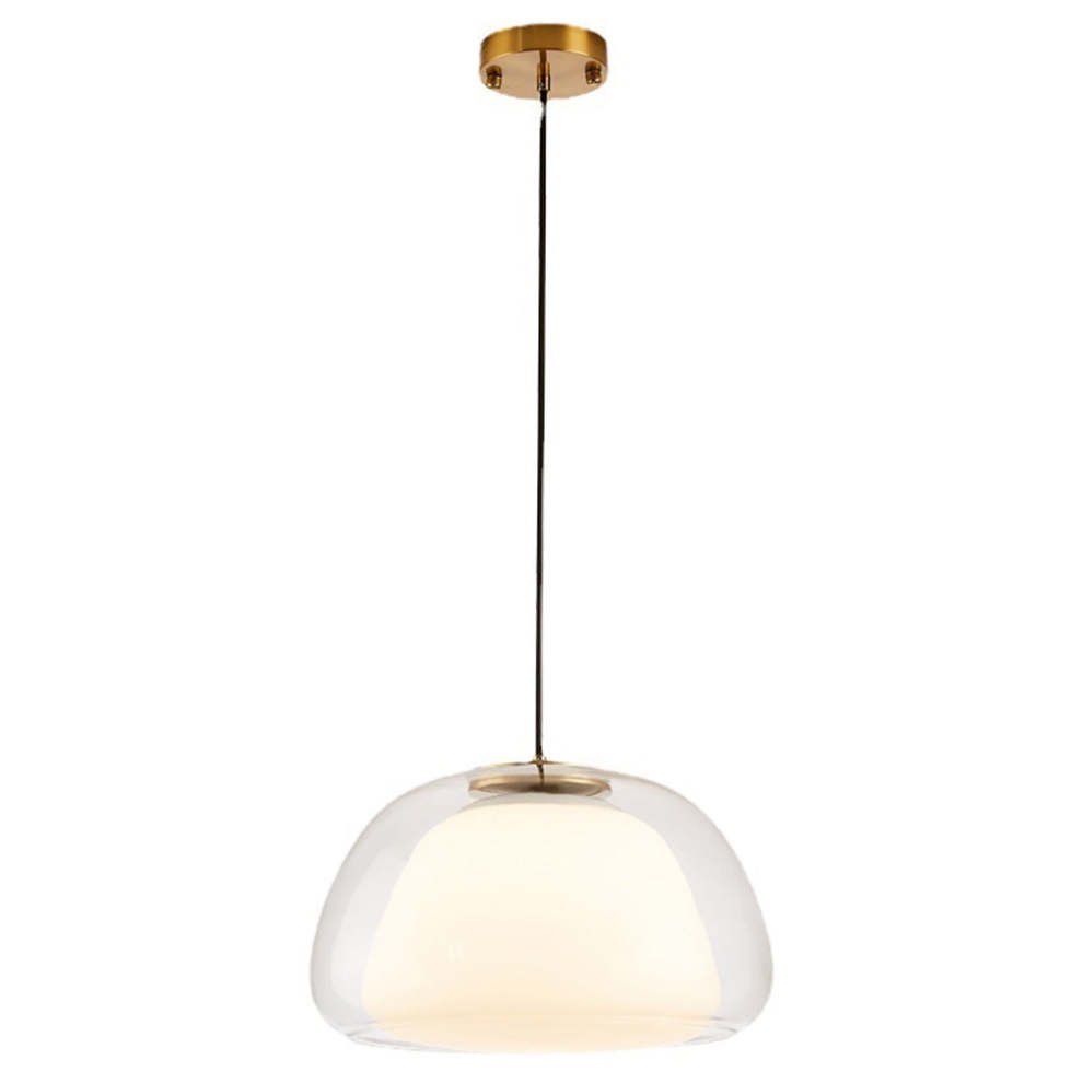 Jelly-Shaped Pendant Lamp | Milk Glass Shade
