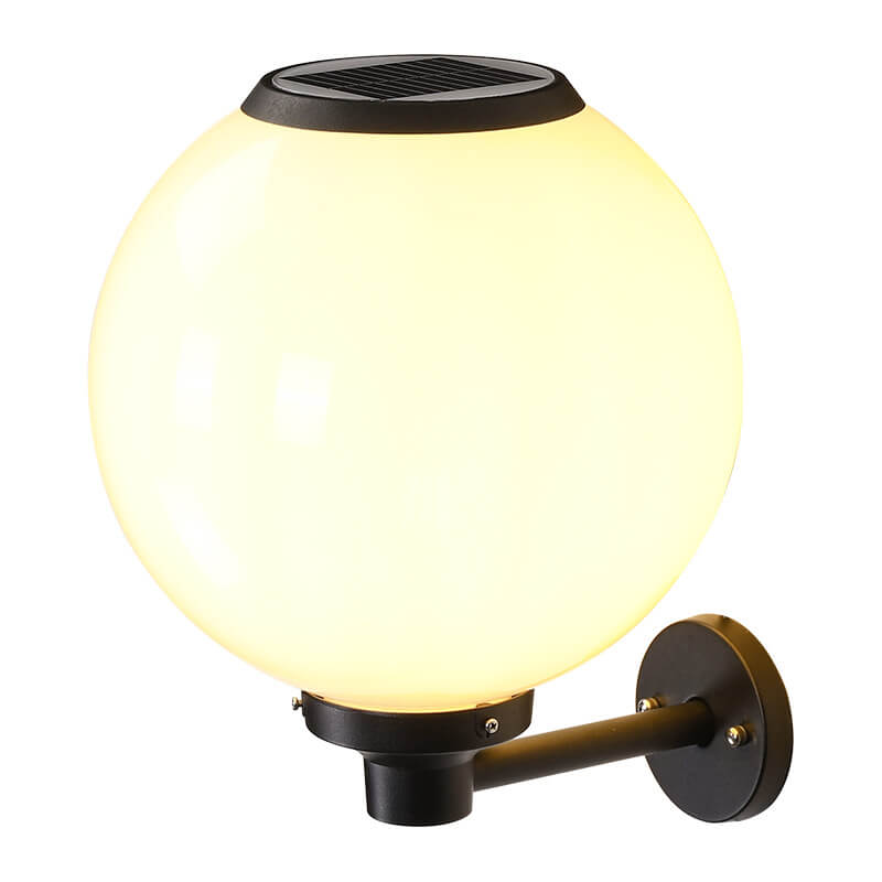 Globe-Style Solar-Powered Outdoor Wall Light
