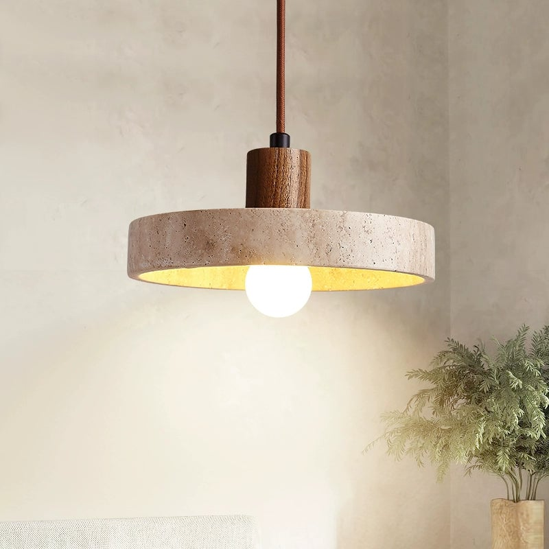 Compact Vintage-Style Pendant Light | Wabi-Sabi Accent