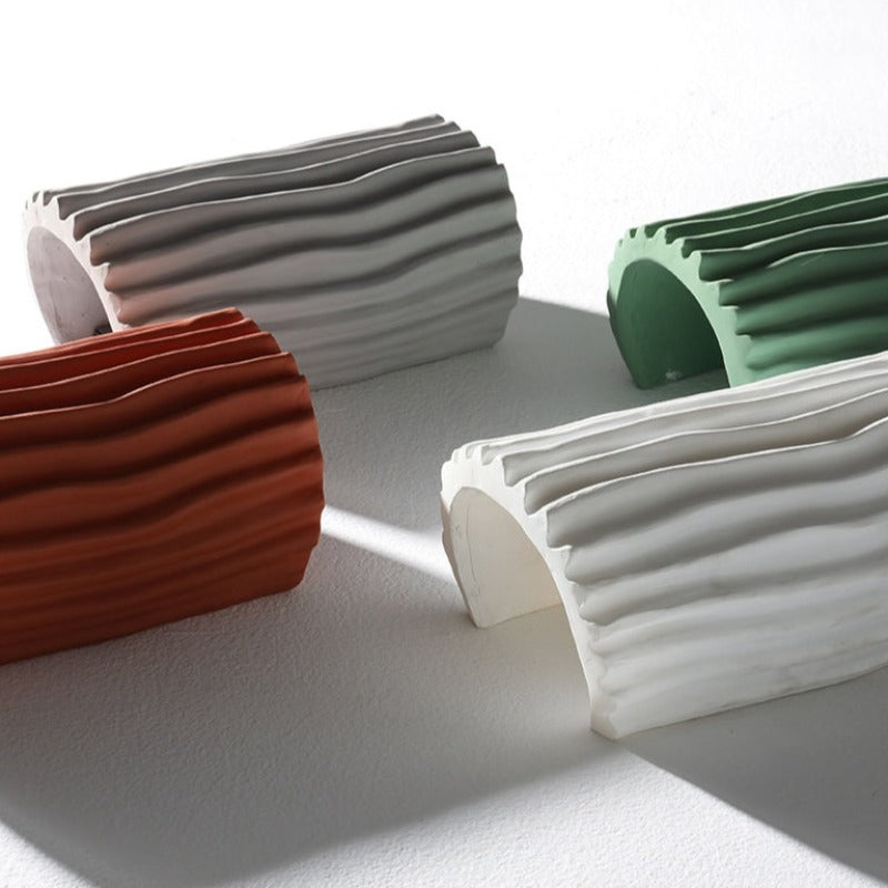 Modern Resin LED Wall Light – Semi-Cylindrical Resin Fixture