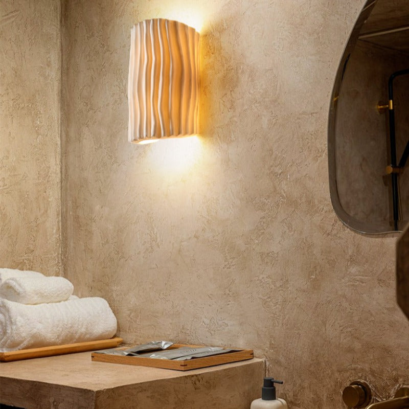 Modern Resin LED Wall Light – Semi-Cylindrical Resin Fixture