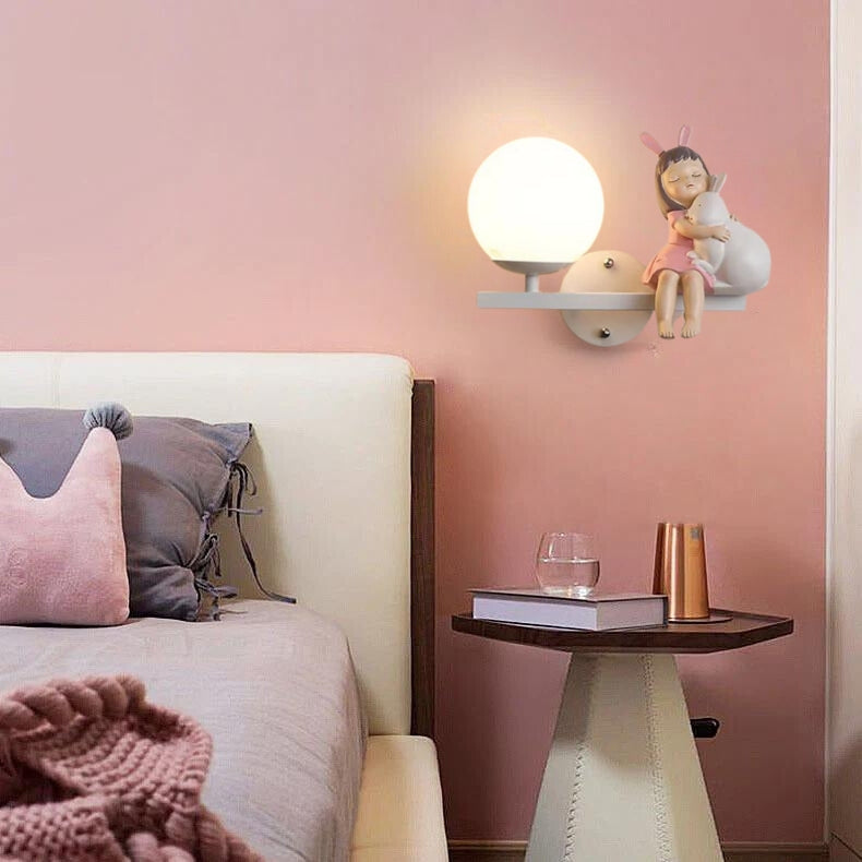 Contemporary Whimsical Wall Lamp – Metal and Glass LED Fixture