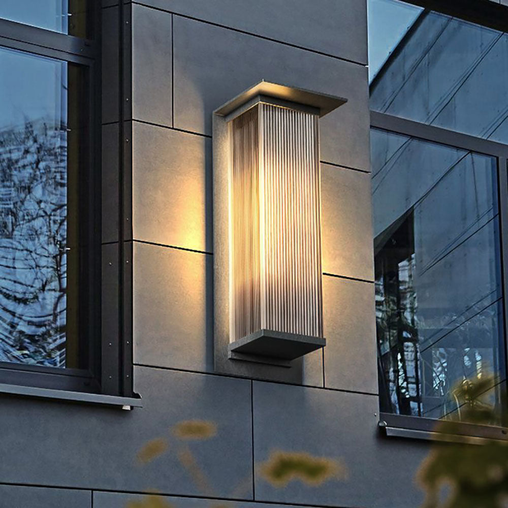 Black Rectangular LED Wall Light for Outdoor and Indoor Use