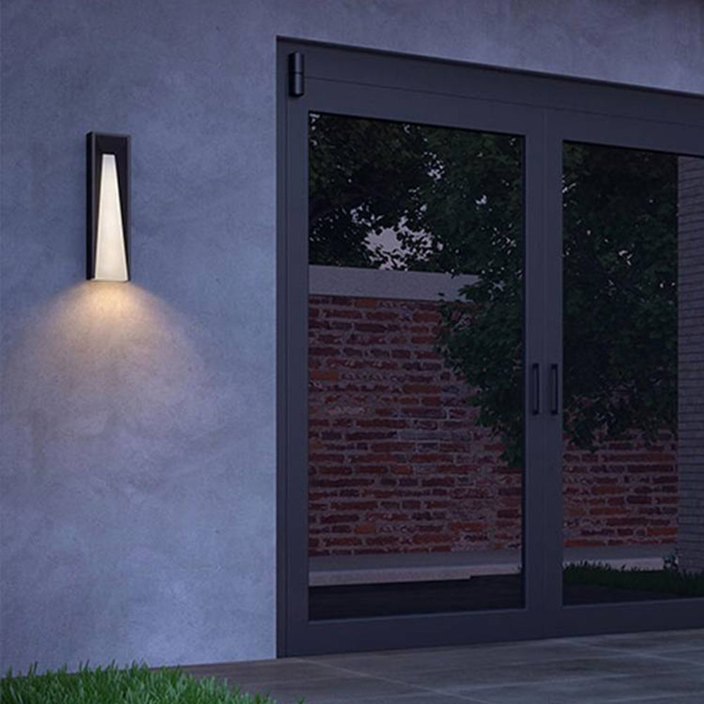 Modern Metal Outdoor Wall Light – Rectangular LED Light, IP65 Rated