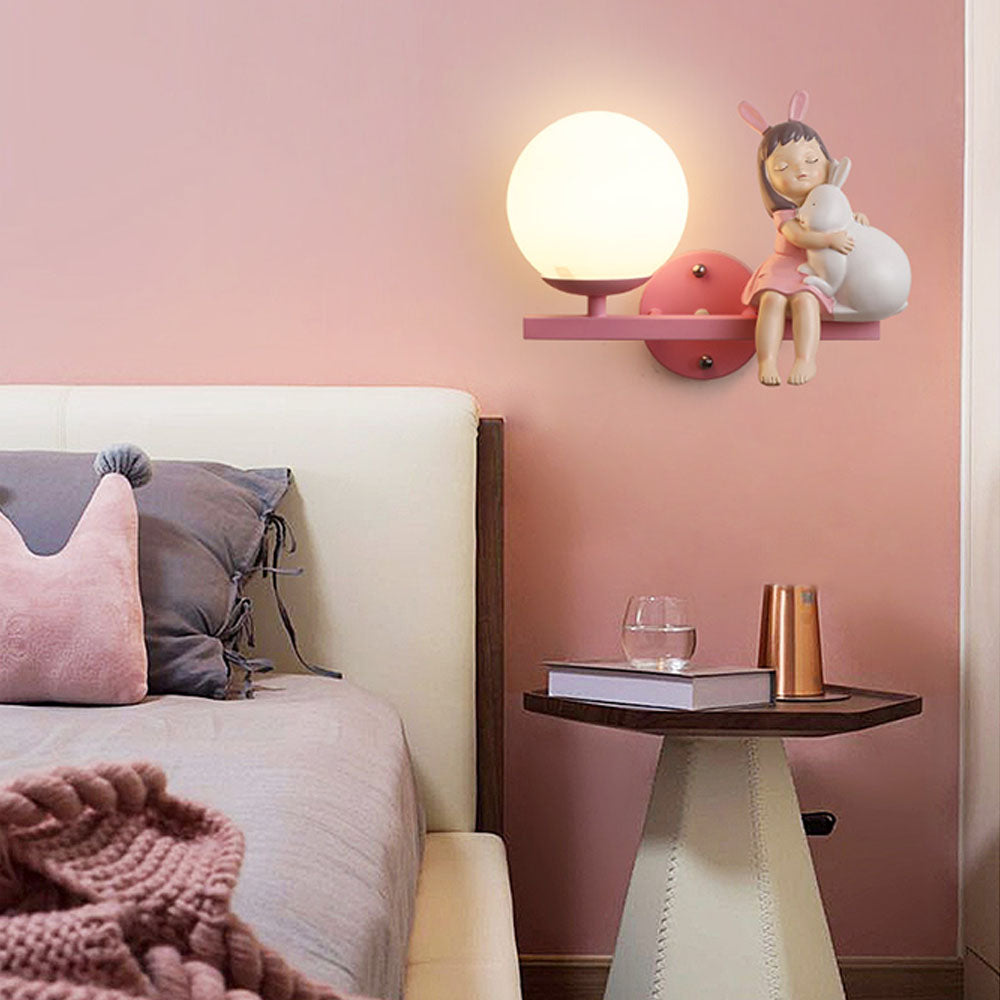 Contemporary Whimsical Wall Lamp – Metal and Glass LED Fixture