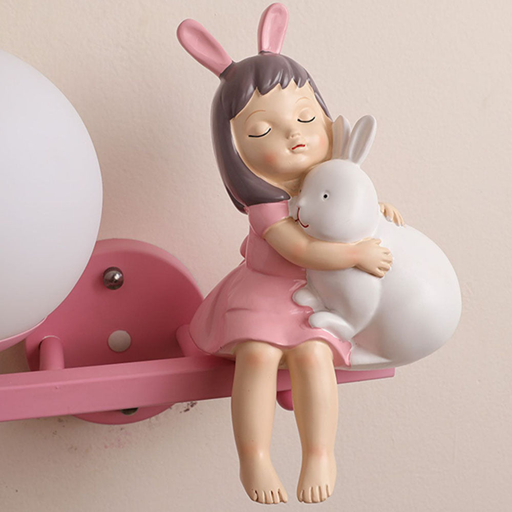 Contemporary Whimsical Wall Lamp – Metal and Glass LED Fixture