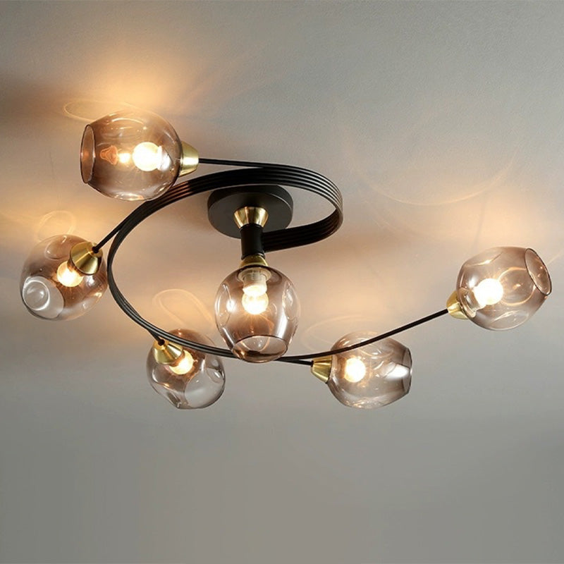 Stylish Glass Ceiling Fixture – Flush Mount Ceiling Light