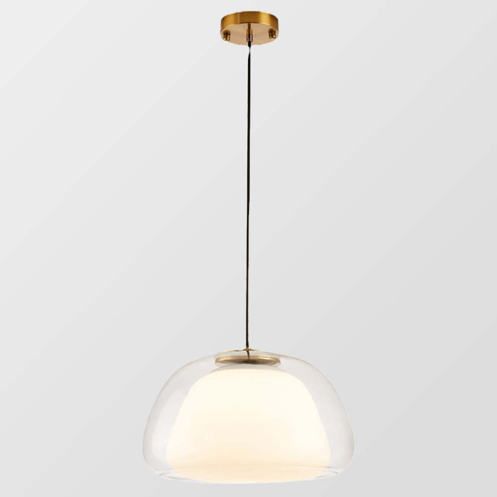 Jelly-Shaped Pendant Lamp | Milk Glass Shade