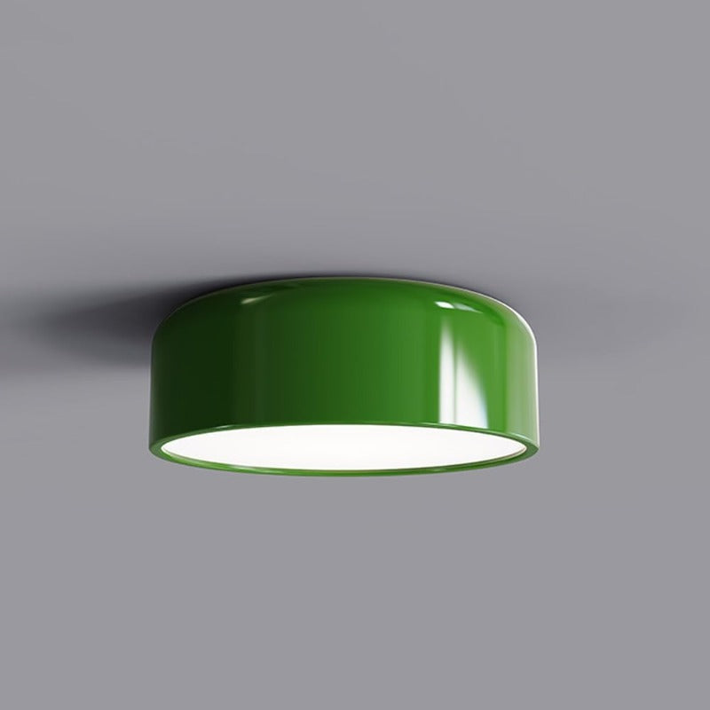 Dimmable LED Flush Mount Ceiling Light – Metal & Acrylic Round Dome Design Lamp