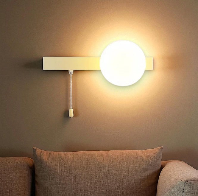Colorful Nordic Wall Light – Bedroom and Living Room Glass Sconce with Switch