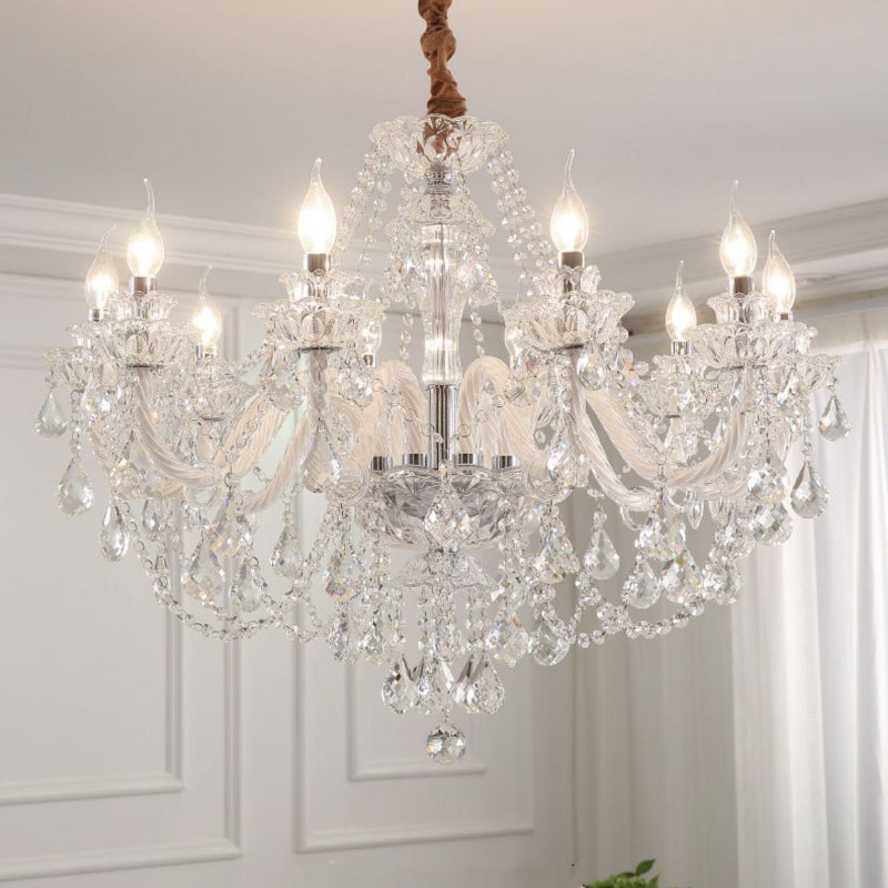 French-Style Crystal Chandelier – Glamorous Indoor Lighting