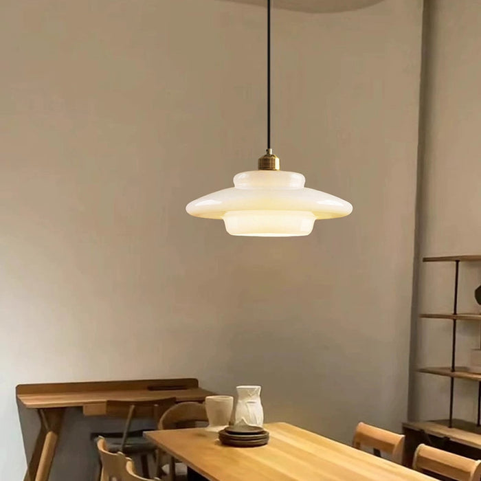 Hanging Pendant Light | Frosted White Glass
