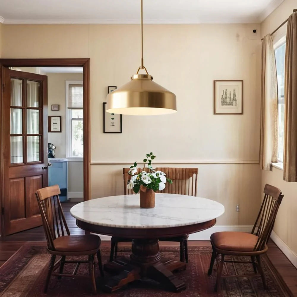 Minimalist Nordic Pendant Light with Morandi Matte Metal Finish