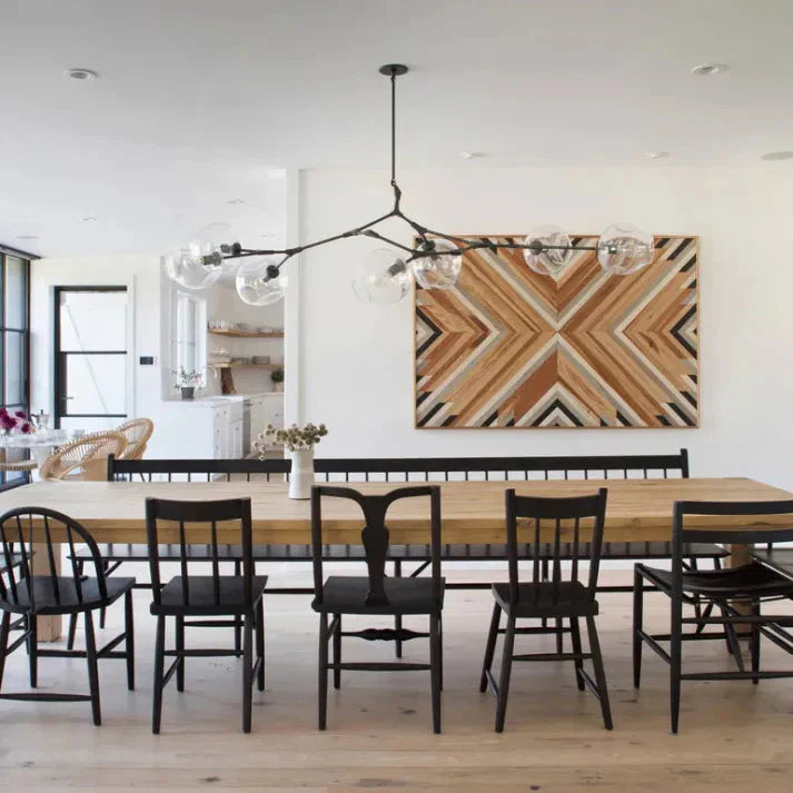 Modern Satellite-Shape Chandelier | Blown Glass Shades Ceiling Light Fixture