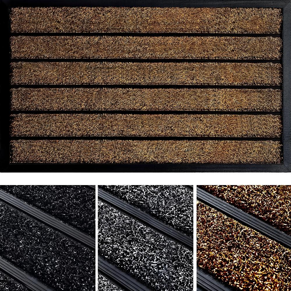 Door Mat with Classic Stripe Design