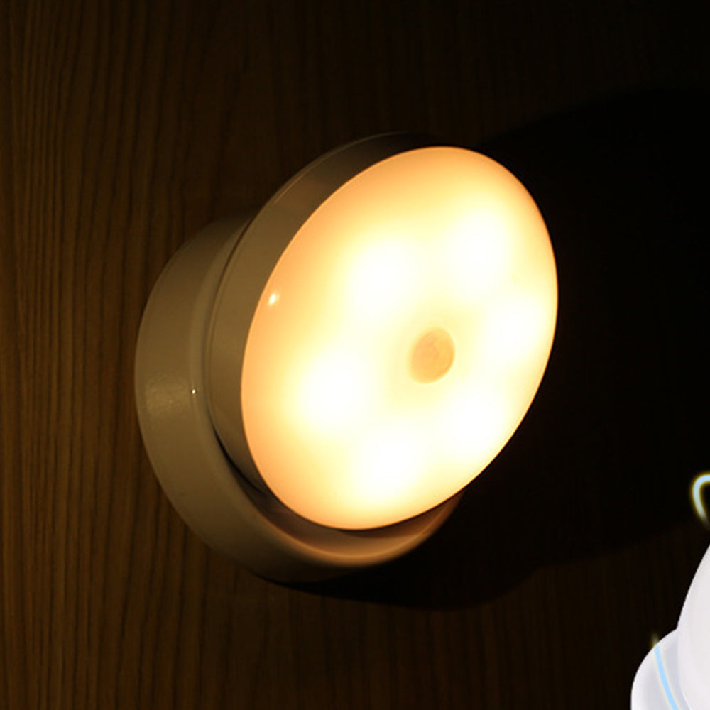 Minimalist Motion Sensor Wall Light – LED, White Finish Fixture