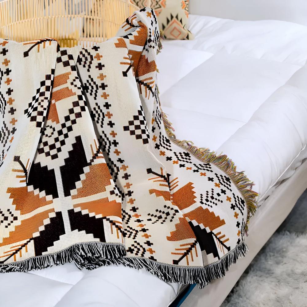 Patterned Boho Picnic Mat – Moroccan Style Outdoor Blanket