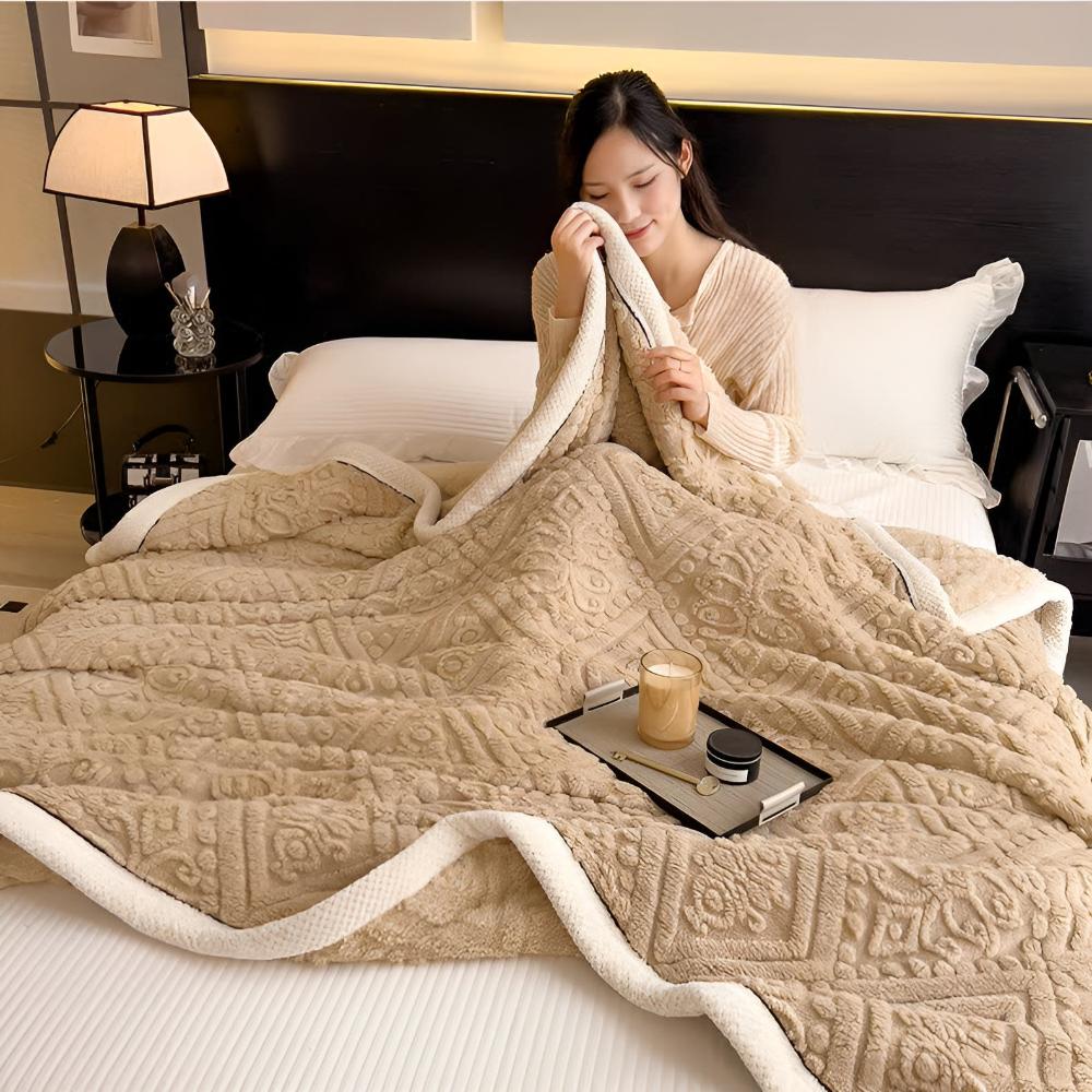 Luxurious Velvet Sherpa Blanket