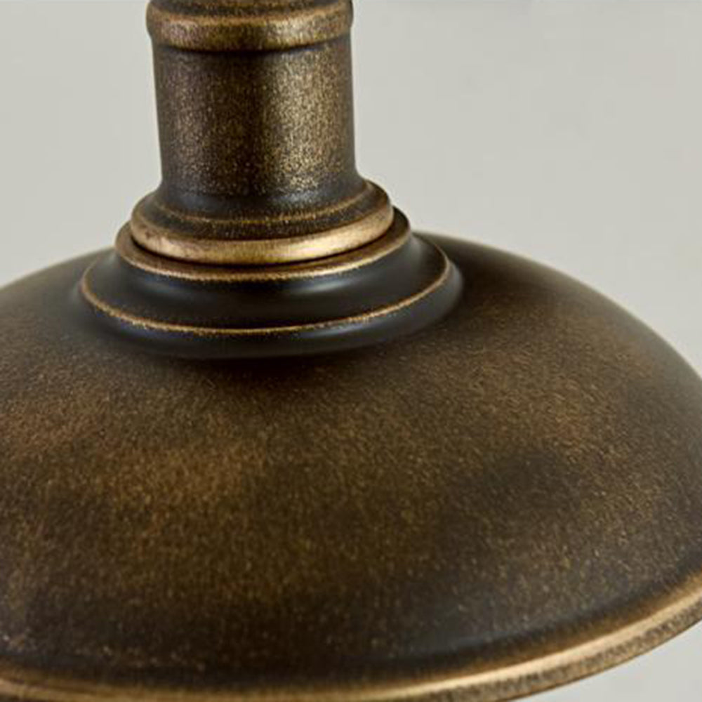 Weather-Resistant Outdoor Bowl Light with Rustic Brass Finish