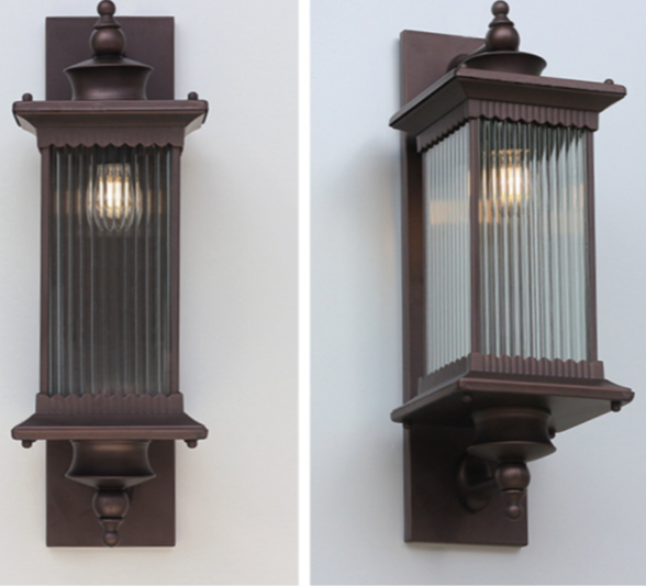 Outdoor Wall Lamp with Rectangular Retro Housing
