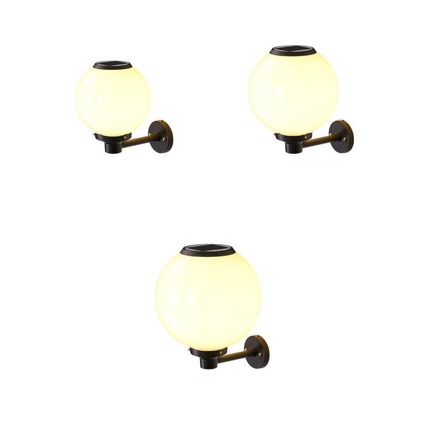 Globe-Style Solar-Powered Outdoor Wall Light