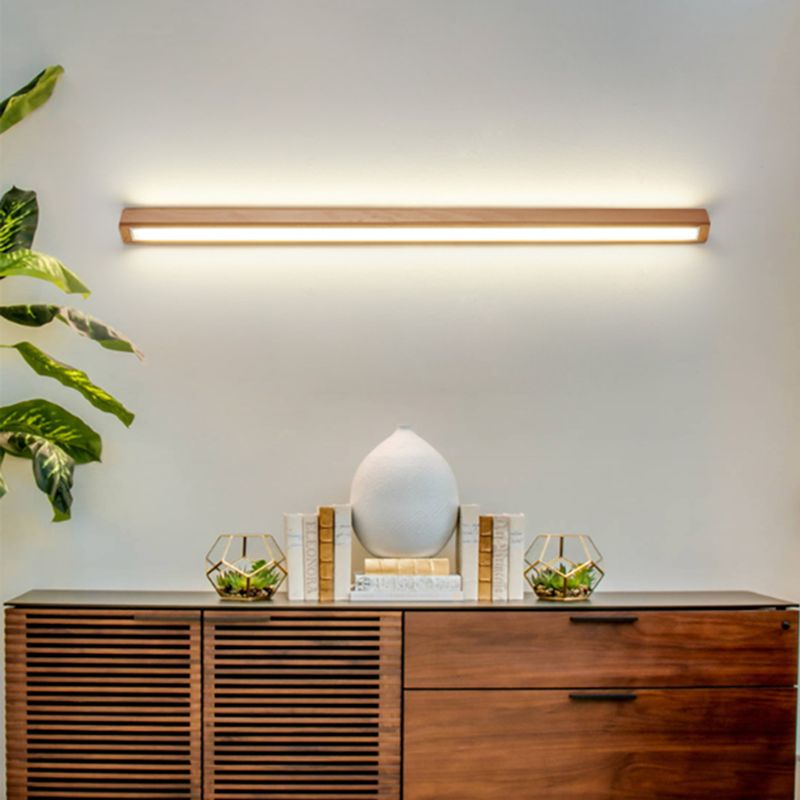 Modern Linear Wooden Wall Lamp – Decorative LED Wall Light