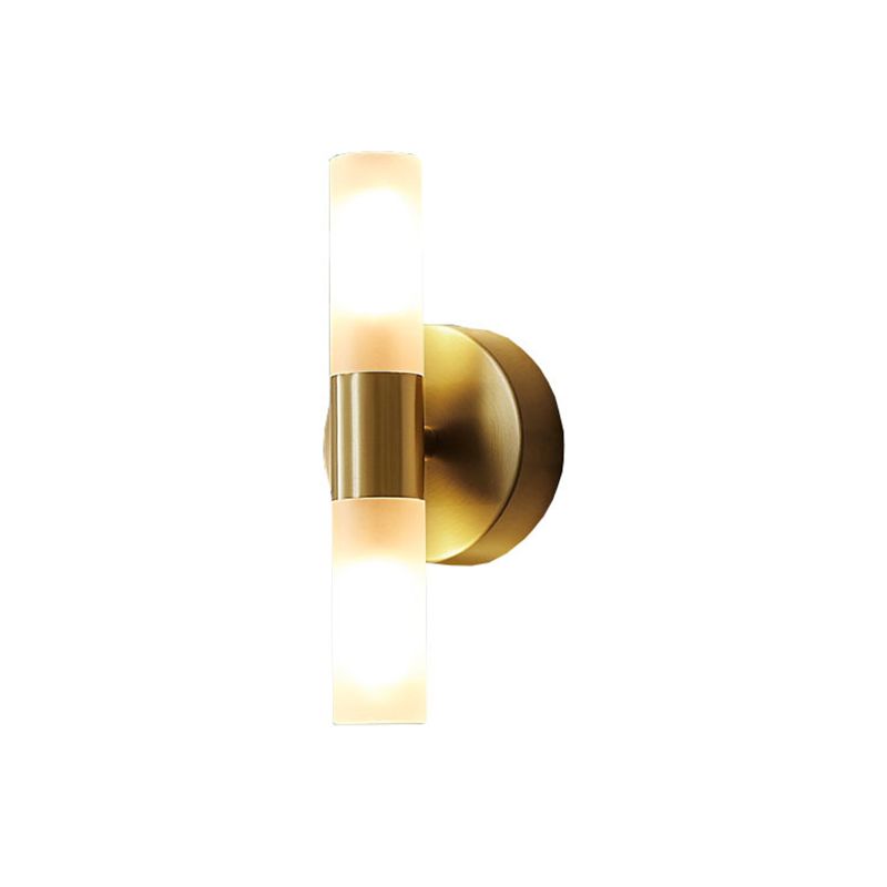 Cylindrical LED Wall Sconce – Sleek Gold Metal Fixture