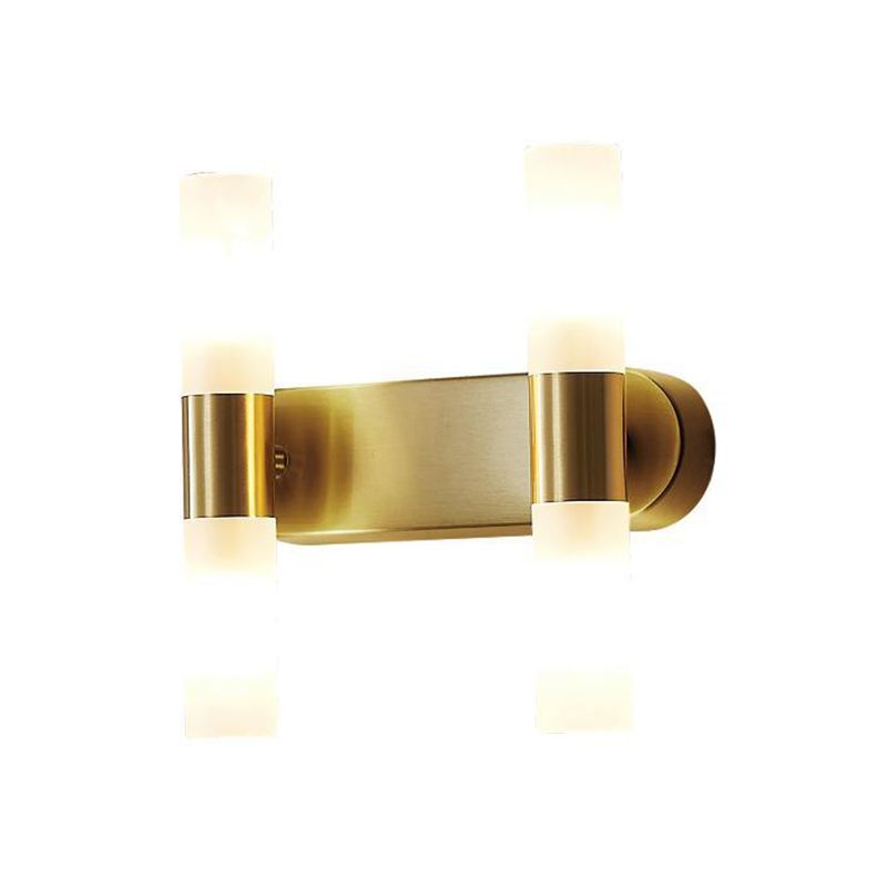 Cylindrical LED Wall Sconce – Sleek Gold Metal Fixture