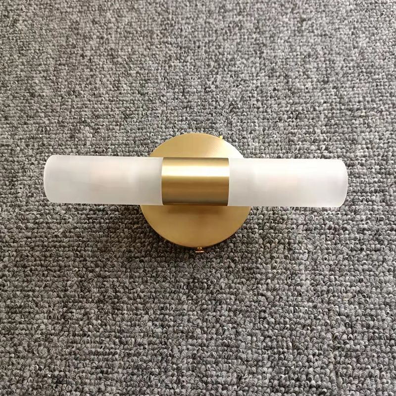 Cylindrical LED Wall Sconce – Sleek Gold Metal Fixture