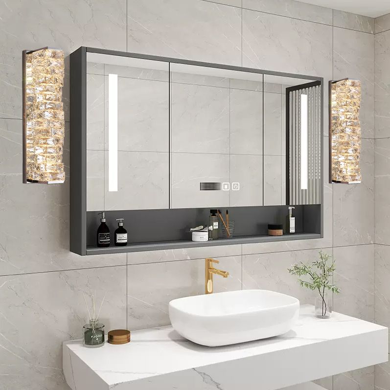 Contemporary LED Vanity Wall Light – Rectangular Metal Design