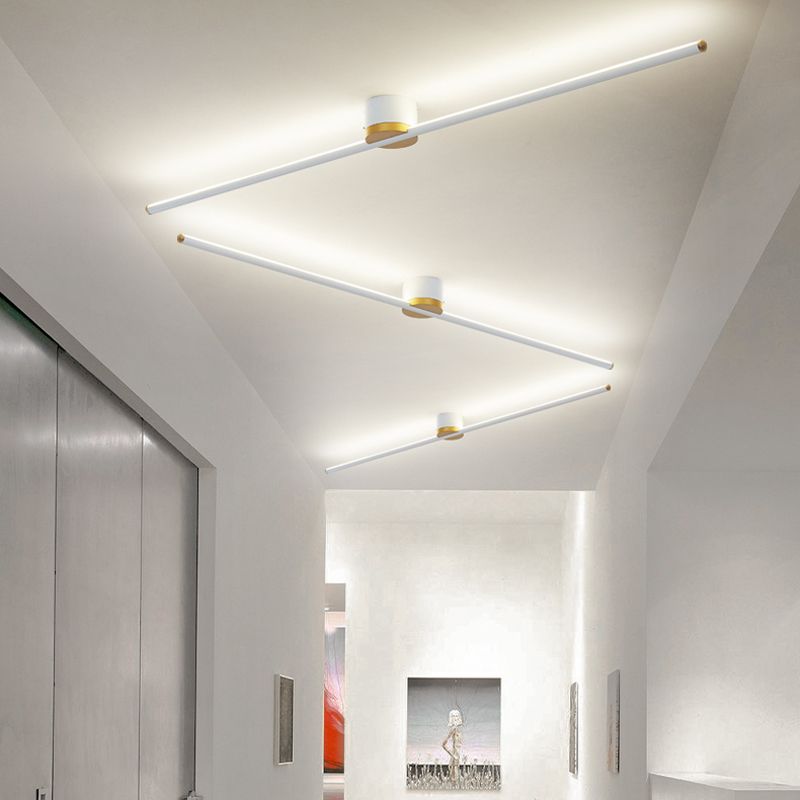 Slim Flush Mount LED Ceiling Light – Modern Linear Design