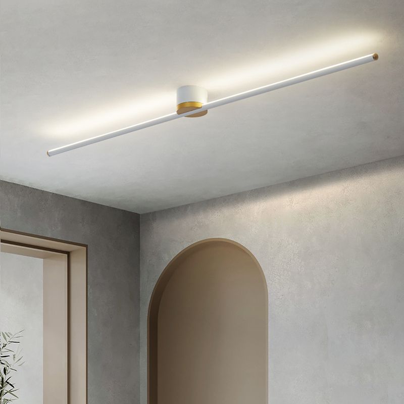 Slim Flush Mount LED Ceiling Light – Modern Linear Design