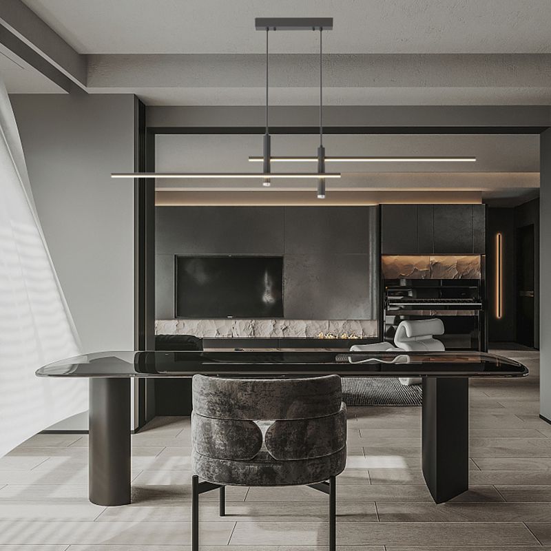 Contemporary Linear Pendant Light – Focused Spotlight Design