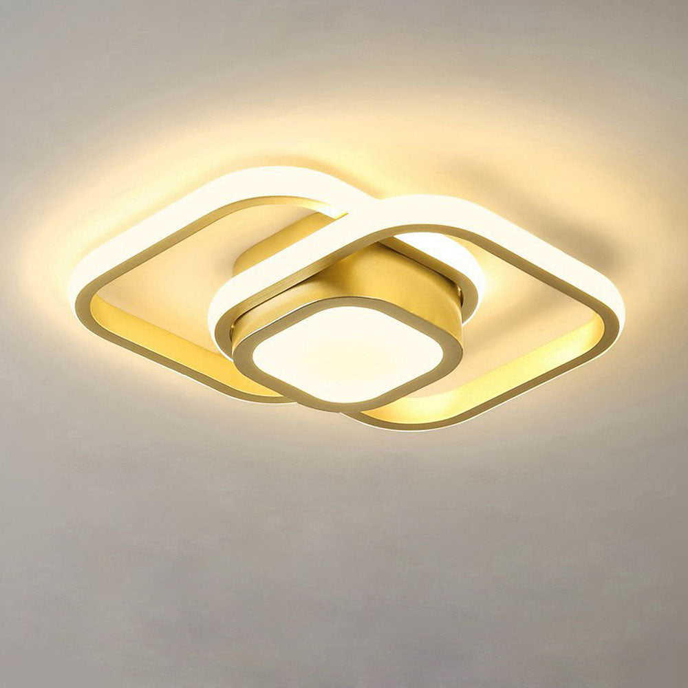 Dual Halo LED Ceiling Light | Minimalist Hallway Lighting