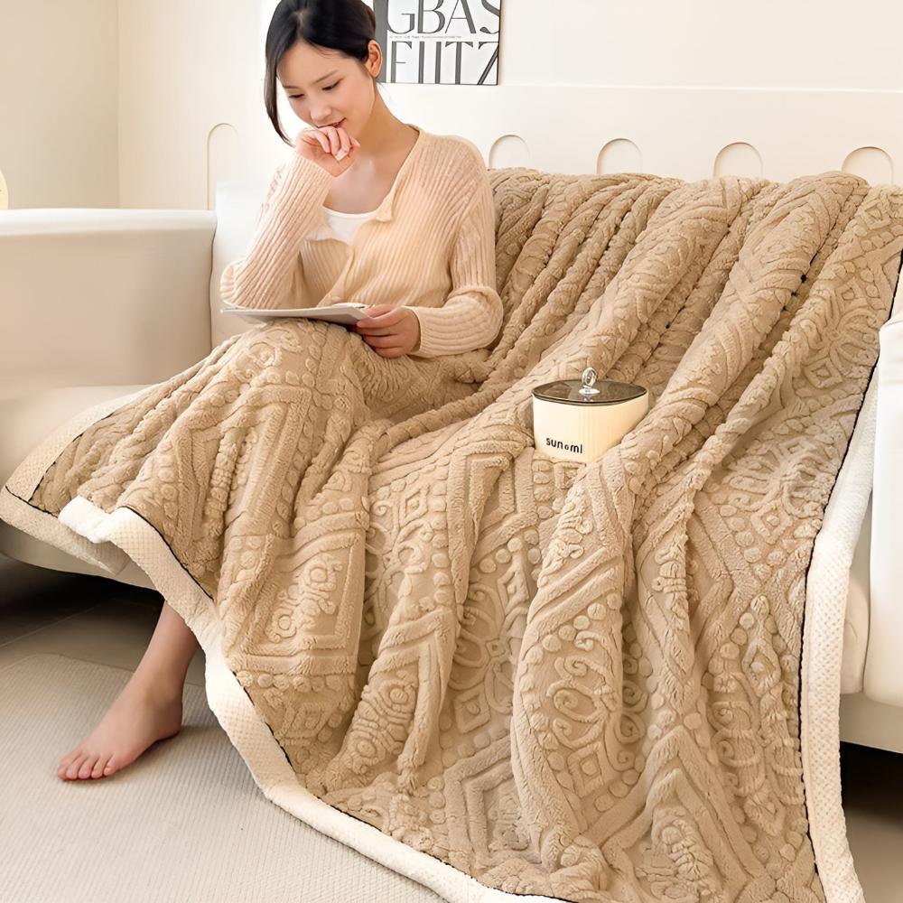 Luxurious Velvet Sherpa Blanket