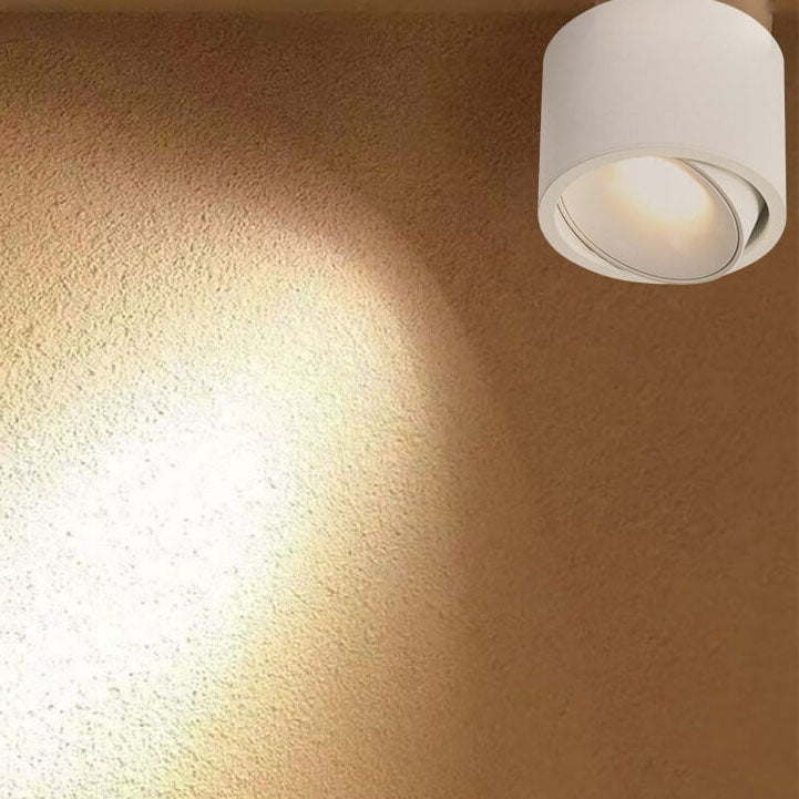 Minimalist Adjustable LED Flush Mount Ceiling Light - Round Spotlight Fixture