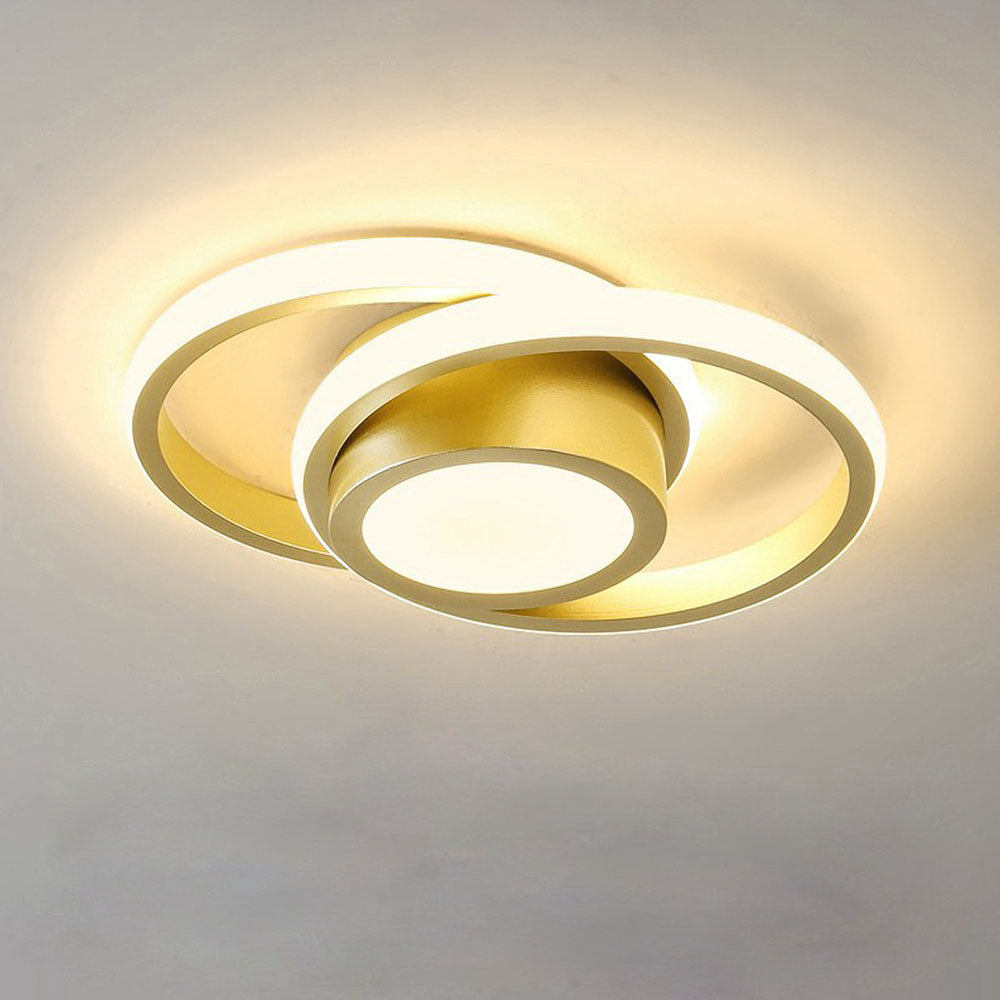 Dual Halo LED Ceiling Light | Minimalist Hallway Lighting